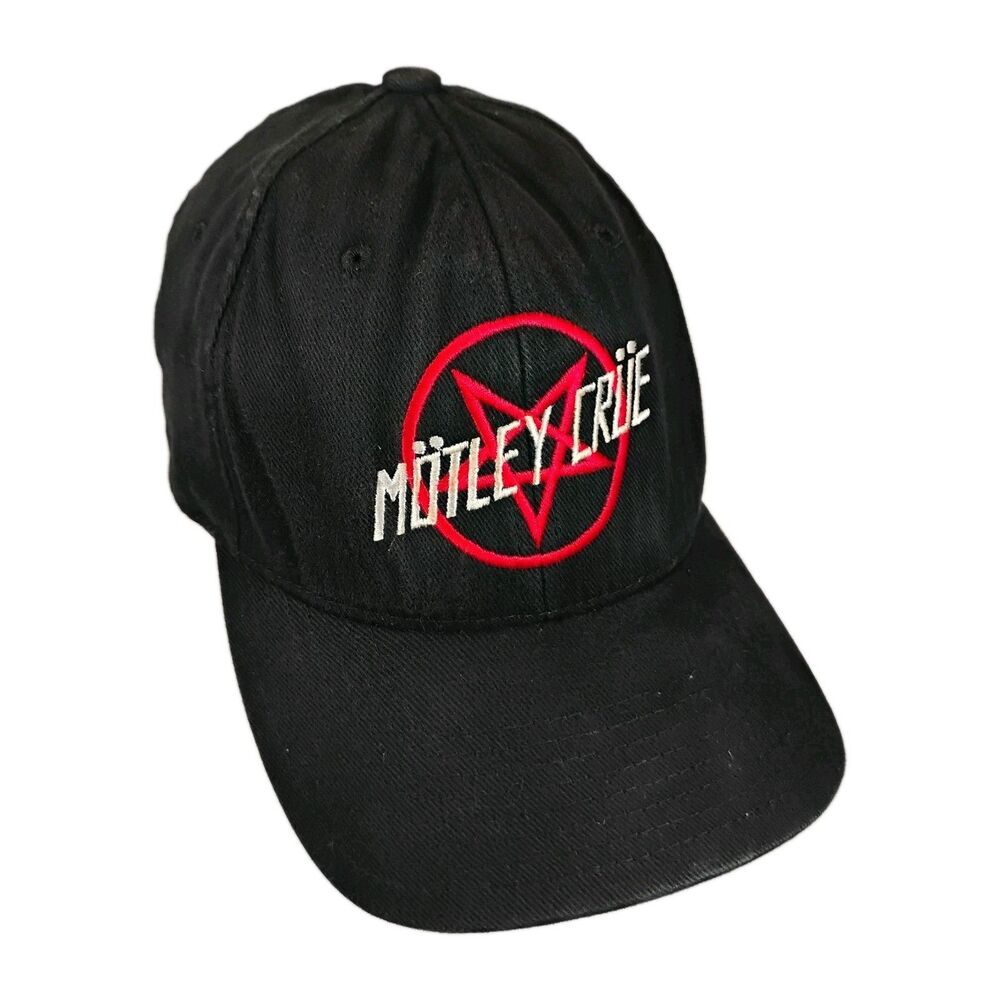 Mötley Crüe Ball Cap Hat by Yupoong Flexfit Size S/M 80's Heavy Metal